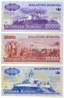 2012. 500K "Balatoni Korona" helyi pénz, "000000" sorszámmal, "MINTA" ...