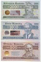 2012. 500K "Balatoni Korona" helyi pénz, "000000" sorszámmal, "MINTA" ...