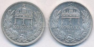 1914KB-1915KB 1K Ag "Ferenc József" (2x) T:1-,2
Adamo K5.1