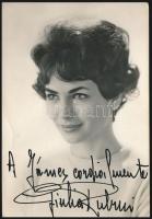 Giulia Rubini (1935- ) olasz színésznő aláírása őt magát ábrázoló fotón
