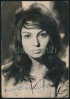 Rosanna Schiaffino (1939-2009) olasz színésznő aláírása őt magát ábrázoló fotón
