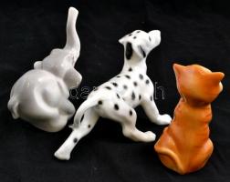 Jelzett állatfigurák (elefánt, kutya, cica), hibátlan, m:10-12 cm