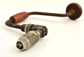 Asztalos fúrdancs, fém-fa, 35×15 cm