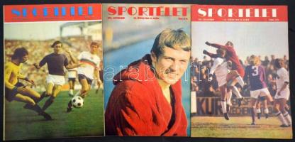 1972 Sportélet. IX. teljes évf., 1972. január-december 1-12. számok. Tűzött papírkötés. Jó állapotba...