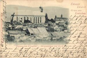 1899 Lőcse, Levoca; Főgimnázium és templom / grammar school, church