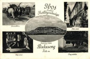 Badacsony, Ibos Szőlőgazdaság reklámja, hátoldalon a szőlészet reklámjával