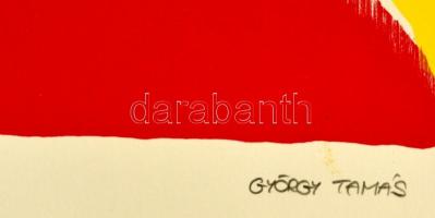 György Tamás (?-?): Cím nélkül, szerigráfia, papír, jelzett, számozott (2/8), paszpartuban, 45×34 cm