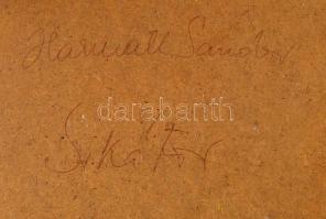 Harmath Sándor (?-?): Sikátor, olaj, farost, hátoldalon jelzett, 61×40 cm