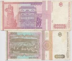 Románia 1991. 500L + 1000L + 1992. 200L + 1994. 10.000L T:III,III-
Romania 1991. 500 Lei + 1000 Lei...