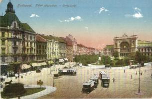 Budapest VII. Keleti pályaudvar, villamosok + K.u.k. Landsturm Bataillon No. 91. 2. Kompagnie