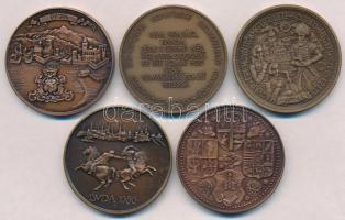 5db-os Br MÉE emlékérem tétel, benne: 1990. "Pápa - Az Éremgyűjtők 20. Vándorgyűlése", 198...