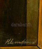 Klimó István (1883-1961): Csendélet. Tempera, karton, jelzett, keretben, 70×80 cm