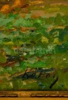 Id. Kátay Mihály (1906-1983): Kapáló asszoyok. Olaj,vászon (lyukas), jelzett, keretben, 40×50 cm