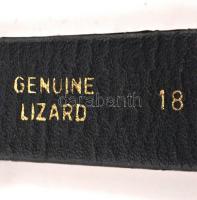 14 K arany Omega Geneve férfi mechanikus karóra, gyíkbőr szíjjal, jó, működő állapotban /14 C gold m...