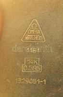 14 K arany Omega Geneve férfi mechanikus karóra, gyíkbőr szíjjal, jó, működő állapotban /14 C gold m...
