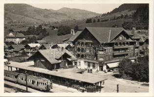 Gstaad with railway-station