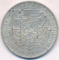 Csehszlovákia 1933. 20K Ag "Ipar, mezőgazdaság, üzlet" T:2 Czechoslovakia 1933. 20 Korun Ag "Industry, Agriculture, Business" C:XF  Krause KM#17