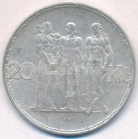 Csehszlovákia 1933. 20K Ag "Ipar, mezőgazdaság, üzlet" T:2
Czechoslovakia 1933. 20 Korun ...
