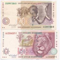 Dél-Afrika 1992. 50R + 1993. 20R T:III szép papír  South Africa 1992. 50 Rand + 1993. 20 Rand C:F nice paper Krause 125.a, 124.a