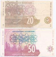 Dél-Afrika 1992. 50R + 1993. 20R T:III szép papír 
South Africa 1992. 50 Rand + 1993. 20 Rand C:F n...