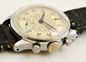 cca 1945 Novice Telemetre kronográf mechanikus karóra stopper funkcióval. Talán katonai modell. Elin...