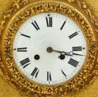 XIX. sz eleje: Biedermeier naptáras keretóra, ingás szerkezettel negyed ütős, felhúzókulcs nélkül, ....