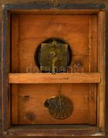 XIX. sz eleje: Biedermeier naptáras keretóra, ingás szerkezettel negyed ütős, felhúzókulcs nélkül, ....