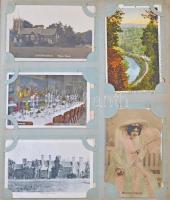 500 darabos képeslapgyűjtemény régi, 1904-ben megkezdett családi albumban angliai hagyatékból, benne...