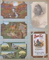 500 darabos képeslapgyűjtemény régi, 1904-ben megkezdett családi albumban angliai hagyatékból, benne...