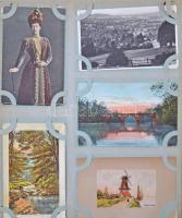 500 darabos képeslapgyűjtemény régi, 1904-ben megkezdett családi albumban angliai hagyatékból, benne...