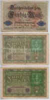 Német Birodalom / Weimar Köztársaság 1908-1920. 9db-os bankjegy tétel T:III,III-
German Empire / We...