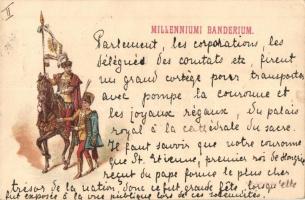 1899 Milleniumi Banderium / Hungarian cavalrymen uniform, litho