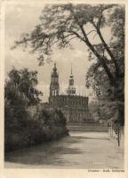 Dresden - 6 pre-1945 postcards with "Wehrmachtheim Kommandantur Briefmarke" stamps on the ...