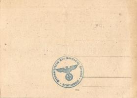 Dresden - 6 pre-1945 postcards with "Wehrmachtheim Kommandantur Briefmarke" stamps on the ...