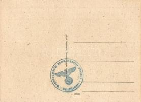 Dresden - 6 pre-1945 postcards with "Wehrmachtheim Kommandantur Briefmarke" stamps on the ...