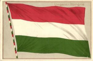 Ungarn / Hongrie / Hungarian flag, litho (tear)