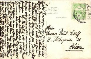 1913 Huszár lovon katonai lovas díjugrató versenyen / Military equestrian show jumping race, photo