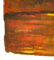 Szepesi jelzéssel: Hegycsúcsok. Olaj, karton, 70×100 cm