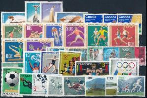 Olympics, sport 1968-1982 6 sets + 13 stamps, Olimpia, sport motívum 1968-1982 6 klf sor + 13 klf önálló érték
