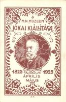 1825-1925 Magyar Nemzeti Múzeum Jókai kiállítása emléklapja / Jókai memorial exhibition advertisement (EK)
