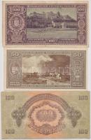 1944. 100P "A Vöröshadsereg parancsnoksága" + 1945. 50P + 100P + 1949-1962. 100Ft (2x) T:I...