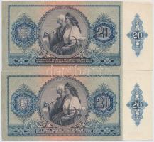 1941. 20P (4x) sorszámkövetők (2+2) T:II