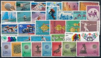 Sport 1963-1982 8 sets + 10 stamps, Sport motívum 1963-1982 8 klf sor + 10 klf önálló érték