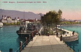 Bregenz, Drahtschmidt-Anlagen am hafen, Molo / port