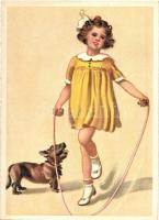 6 db régi gyerek motívumos képeslap, közte lithok / 6 pre-1945  child motive cards, among them litho...