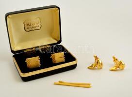 2 pár mandzsettagomb + nyakkendőtű, díszdobozban