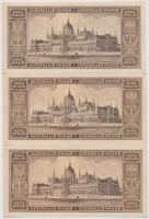 1946. 100.000.000P (3x) közeli sorszámok T:I-,II