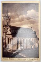 81 db régi magyar városképes lap és motívumlap vegyesen (művészlapok, virágok, folklór, stb.) albumb...