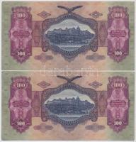 1930. 100P (4x) két sorszámkövető pár T:I-,II tűly