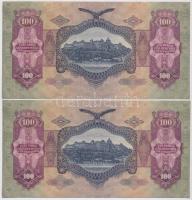 1930. 100P (4x) két sorszámkövető pár T:I-,II tűly